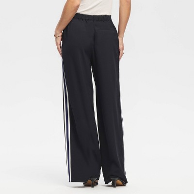 Women Wide Leg Ankle Length Pull-On Track Pants – A New Day