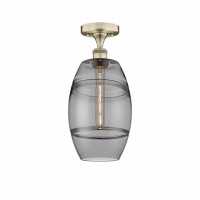 Vaz - 1 Light Semi-Flush Mount In Industrial Style-10 Inches Tall and 8 Inches Wide