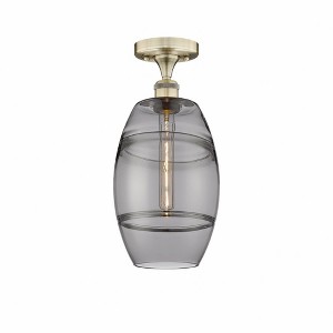 Vaz - 1 Light Semi-Flush Mount In Industrial Style-10 Inches Tall and 8 Inches Wide - 1 of 1