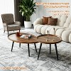 Set of 2 Nesting Coffee Table Set,Modern Walnut Nesting Side Tables for Living Room, End Table for Small Spaces Sofa Bedside Balcony - 3 of 4