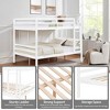 Kumasinova Bunk Bed,Wood Bunk Bed Frame with High Guardrail,Ladder,Twin Size Bed Frame for Kids Teens,No Box Spring Needed - 4 of 4