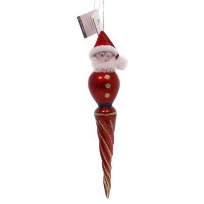  Italian Ornaments 9.75" Red Icicle Santa Ornament Italian Christmas  -  Ornament Sets 