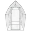 vidaXL Walk-in Chicken Coop - Galvanized Steel Poultry Enclosure - Spacious Hen Cage Silver - 157.5"x41.3"x71.7" - 4 of 4