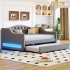 Accent Daybed Modern Upholstered with Pull-Out Trundle for Bedroom 57"W - 3irtyhousy - 2 of 4