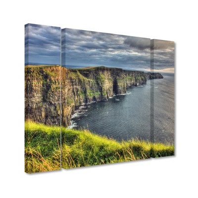 Trademark Fine Art -Pierre Leclerc 'Cliffs of Moher Ireland' Multi Panel Art Set