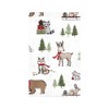 Hudson Baby Unisex Baby Cotton Flannel Burp Cloths Set, Christmas Forest, One Size - 3 of 4
