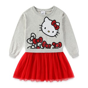 Hello Kitty Sanrio Girls Long Sleeve Tulle Dress for Little Kids to Big Kids - 1 of 4