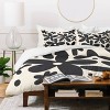 Deny Designs Angela Minca Abstract Monochrome Daisies Duvet Cover and Pillow Sham Set Beige - 3 of 4