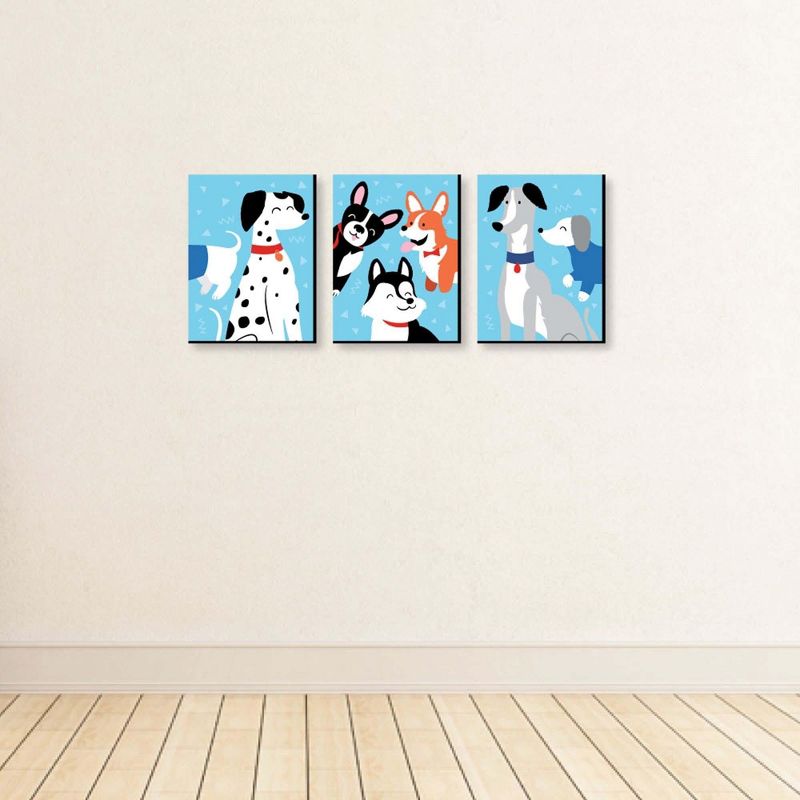 Big Dot of Happiness Pawty Like a Puppy - Dog Nursery Wall Art and Kids Room Decorations - Gift Ideas - 7.5 x 10 inches - Set of 3 Prints, 3 of 8