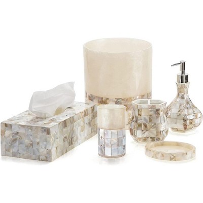 Milano Mother of Pearl Rectangular Tissue Box Cover