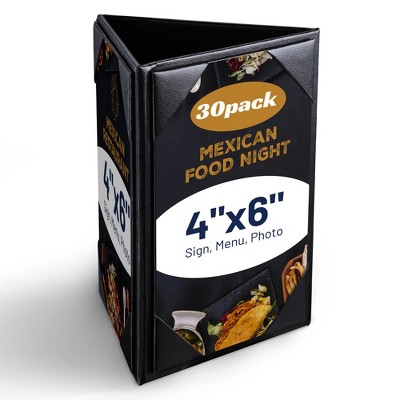Yescom WeChef 30 Pack 4"x6" 3 Sides Table Tent Holder Menu Holder Bar Cafe Restaurant
