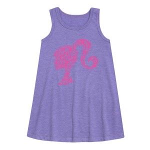 - Barbie - Individual Classic Icons Create Silhouette Graphic Sleeveless Aline Dress - 1 of 2