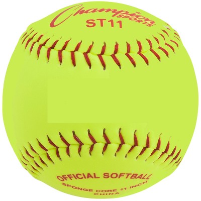 Champion Safety Softball, 11 Inches, Yellow, pk of 12