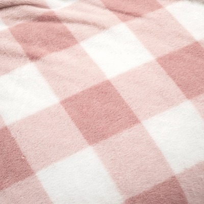 Lush Decor Lush Décor 3pc Full/Queen Soft Plush Plaid All Season Comforter Bedding Set Blush — фото 3