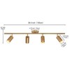 LLHZSY Modern Farmhouse 4-Light Gold Linear Ceiling Track Lighting Flush Mount Spot Light - GU10-Gold 39 3/8" - 2 of 4