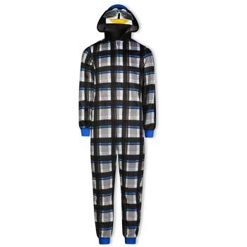 Sleep On It Boys Zip-Up Hooded Sleeper Pajama with Built Up 3D Character Hood