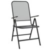 vidaXL Folding Patio Chairs 4 pcs Expanded Metal Mesh Anthracite - 3 of 4