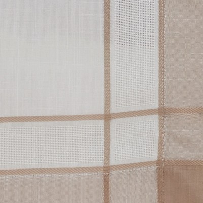 White Polyester Tablecloth with Banded Border Design