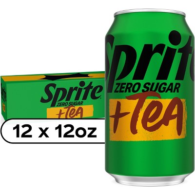Sprite Zero Sugar + Tea Lemon Lime and Tea Flavored Soda - 12pk/12 fl oz Cans