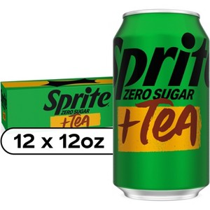 Sprite Zero Sugar + Tea Lemon Lime and Tea Flavored Soda - 12pk/12 fl oz Cans - 1 of 4