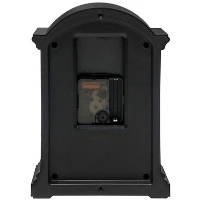 Black Grandfather-Inspired Tabletop Clock with Artwork