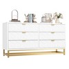 Dresser for Bedroom,Modern 6 Drawer Double Dresser with Gold Handles,Long Storage Organizer for TV Stand & Closet,Large Chest of Drawers - 4 of 4