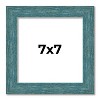 PosterPalooza | Square Simple Blue Picture Frame - UV Acrylic, Foam Board Backing, Hanging Hardware - 2 of 4