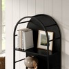 Stead 4 Tiered Black Arched Bookshelf Bookcase - Stylish, Modern Home Decor - Wooden Open Arched Cabinet with Shelves - 3 of 4