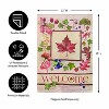 Evergreen Welcome Fall Leaf Suedes Garden Flag 12 x 18 Inches Indoor Outdoor Decor - 4 of 4