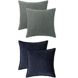 REGALWOVEN 4 Pcs Solid striped Modern Couch Sofa Home Pillow Covers 18" x 18" - 1 of 4