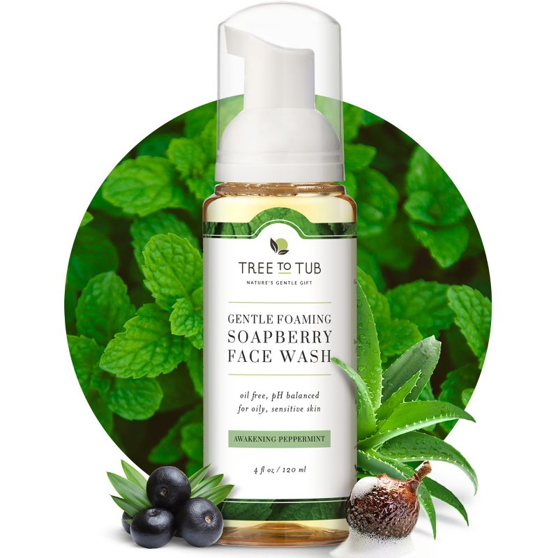 Tree To Tub Sensitive Skin Face Wash for Oily or Combination Skin - Gentle Tea Tree Face Cleanser for Women & Men w/ Organic Aloe Vera, 1 of 12