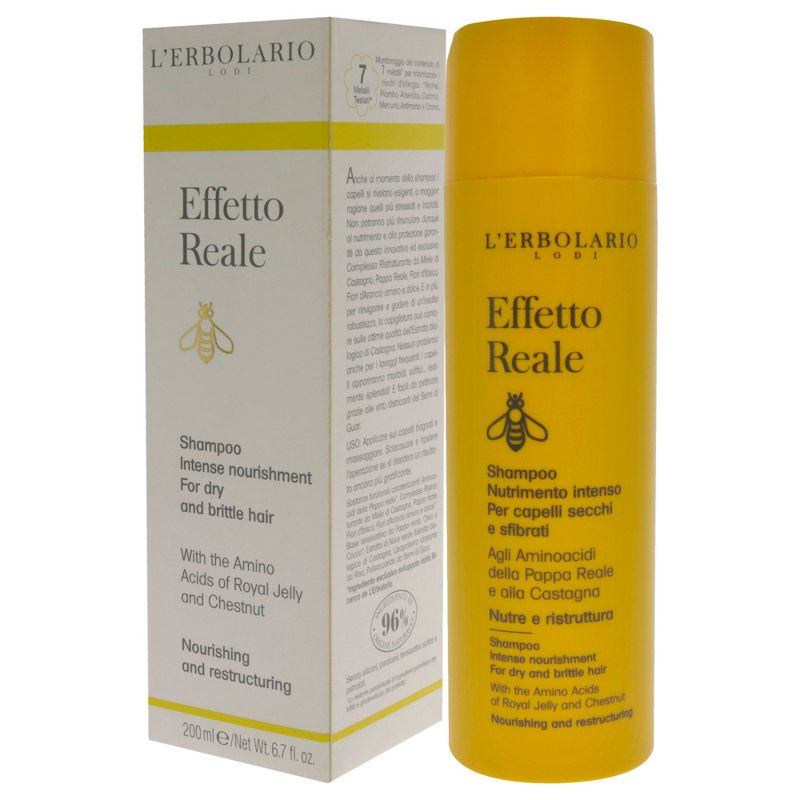 Effetto Reale Intense Nourishment Shampoo by LErbolario for Unisex - 6.7 oz Shampoo, 5 of 8