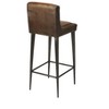 HomeRoots 32" Brown And Black Iron Bar Chair - 4 of 4