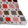 Showmemars Christmas Quilt Pattern Square Throw Pillow Red/Pink - Deny Designs - 3 of 4