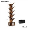 YONWAY Industrial Freestanding Open Display Shelving, Vintage Open Bookcase, Book Storage for Bedroom, Living Room, Home Office, Rustic Brown - 3 of 4