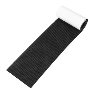 Unique Bargains EVA Faux Teak Decking Sheet Mat Rhombus Pattern Self-Adhesive Black 94.5"x11.85" - 1 of 4