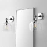 Lansor Wall Sconce (Set of 2) - Chrome/Clear - Safavieh