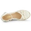 Allegra K Women's Ankle Strap Espadrille Wedge Heel Sandals - 4 of 4