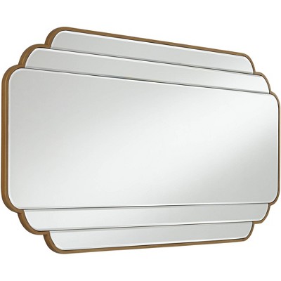 Symphony Rectangular Gold Scalloped Edge Wall Mirror