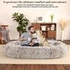 Human Dog Bed 71" Giant Bean Bag Bed Faux Fur Plush Dog Bed Washable Dog Bed for Humans with Handle, Removal Cover, Orthopedic Dog Beds - 3 of 4
