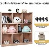 8-Sectiontoy Storage Cabinet with 4 Casters&2 Storage Boxes, Easy-to-Clean Surface,Book Shelf for Kids Rooms, School,Kindergarten, Playroom Storage - 3 of 4