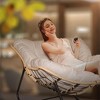 Vynxaria Outdoor Rattan Rocking Chair - Versatile Lounge Chair for Indoor & Outdoor Relaxation - 3 of 4