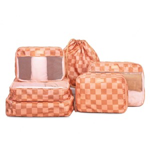 Jadyn Packing Cubes -Terracotta Check - 1 of 4