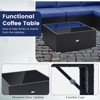 Tangkula 10PCS Rattan Furniture Set Outdoor Wicker Sofa Table Cushioned Seat Patio - 2 of 4
