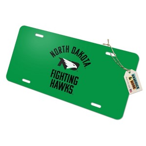 North Dakota Fighting Hawk Novelty Metal Vanity Tag License Plate - 1 of 4