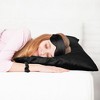 PiccoCasa Machine Washable Satin Zippered Pillowcase with Eye Mask & Scrunchie 2 Pcs - 3 of 4
