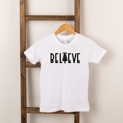 The Juniper Shop Believe Tree Toddler Short Sleeve Tee