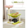 Flower Cat Tree, 28" Cat Tower with Cozy Flower Perch, Large Hammock for Indoor Small Cats, Cute Cat Tree - 4 of 4