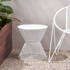 NicBex 16" Hourglass Iron Accent Table, Open Cage Bistro Table,  Metal Side Table Outdoor/Indoor for Bohemian Gardens & Decks - 3 of 4