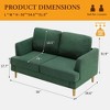 Gericco Loveseat Sofa 56" Mid Century Modern Small Couches for Small Spaces 2-Seat Upholstered Cushion Sofa Couches for Bedroom Apartment - 3 of 4